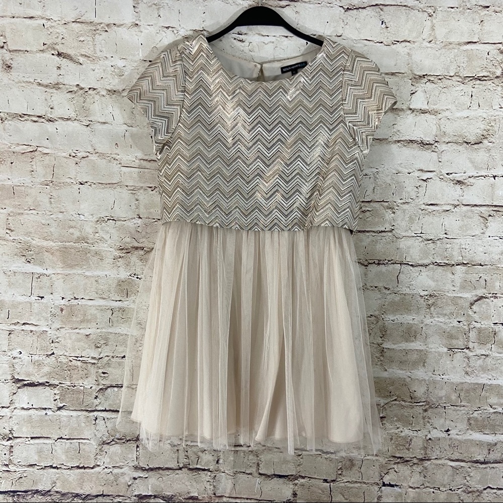 Sequin hearts girls short sleeve formal dress 14